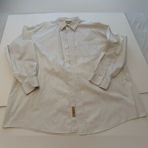 Vintage Roundtree & York’s Gold Label 18.5 36 Tall White Dress Shirt 100% Cotton